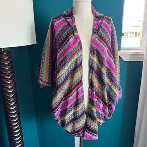 Jasmine & Ginger Pink and Orange Knit Boho Cardigan
